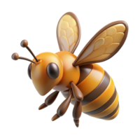 memorable retro Honeybee in flight NO BACKGROUND with Transparent Background. detailed png