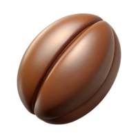 tranquil captivating Single coffee bean NO BACKGROUND with Transparent Background. studio quality png