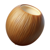 signature rustic Whole coconut with husk NO BACKGROUND with Transparent Background. gallery standard png