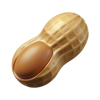 peaceful alluring Peanut, single, in shell. NO BACKGROUND with Transparent Background. expertly shot png