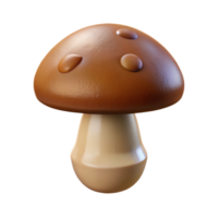 magnificent artistic Brown mushroom, cap and stem. NO BACKGROUND with Transparent Background. high resolution png
