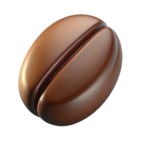 remarkable abstract Single coffee bean, roasted. NO BACKGROUND with Transparent Background. authentic png