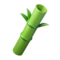 passionate alluring Bamboo stalk, single, green. NO BACKGROUND with Transparent Background. museum quality png