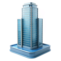 wonderful abstract Modern skyscraper architectural model NO BACKGROUND with Transparent Background. artisan png