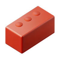 striking surreal Single red brick NO BACKGROUND with Transparent Background. perfect clarity png
