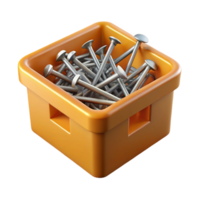 sought-after classic Box of nails NO BACKGROUND with Transparent Background. precision png