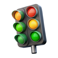 joyful elegant Traffic light NO BACKGROUND with Transparent Background. professional png