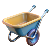 tranquil sumptuous Wheelbarrow NO BACKGROUND with Transparent Background. 8K png