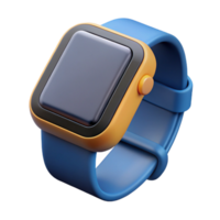 whimsical picturesque Smartwatch with fitness tracker display. NO BACKGROUND with Transparent Background. 8K png