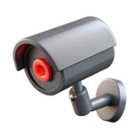 stunning impressionist Security camera with blinking red light. NO BACKGROUND with Transparent Background. 4K png