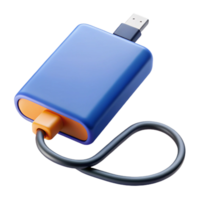 sumptuous urban External hard drive with cable attached. NO BACKGROUND with Transparent Background. authentic png
