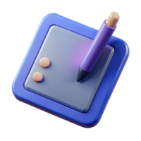 picturesque classic Graphic design tablet with stylus. NO BACKGROUND with Transparent Background. exclusive png
