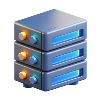 vibrante boêmio servidor prateleira com piscando luzes. não fundo com transparente fundo. profissional png