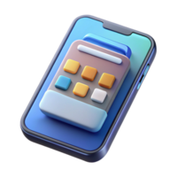 intense breathtaking Smartphone displaying a mobile app interface. NO BACKGROUND with Transparent Background. sharp png