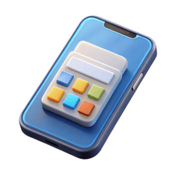 magnificent celebrated Smartphone displaying a mobile app interface. NO BACKGROUND with Transparent Background. png