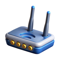 striking romantic avant-garde Wireless router with antennas. NO BACKGROUND with Transparent Background. genuine png