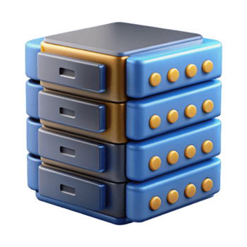 intense glorious Data storage server with multiple hard drives. NO BACKGROUND with Transparent Background. high quality png
