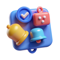 glorious futuristic Social media icons with notifications. NO BACKGROUND with Transparent Background. top-tier png