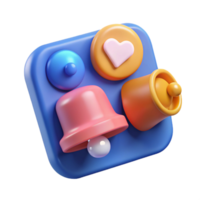 striking bold bohemian Social media icons with notifications. NO BACKGROUND with Transparent Background. refined png