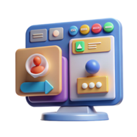 radiant peaceful coastal conferencing software interface. NO BACKGROUND with Transparent Background. fine detail png