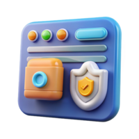 whimsical splendid Cybersecurity software interface. NO BACKGROUND with Transparent Background. refined png