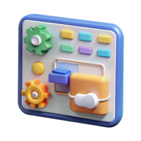 romantic splendid Project management software interface. NO BACKGROUND with Transparent Background. professional png