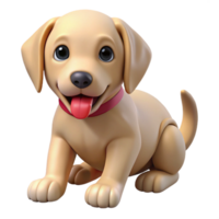 wonderful dynamic rustic A playful Labrador Retriever puppy, chewing a toy, NO BACKGROUND with Transparent Background. high quality png