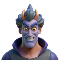 unforgettable mid-century Hades, god of the underworld, stern expression, NO BACKGROUND with Transparent Background. sharp png
