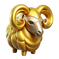 quintessential abstract Golden Fleece, ram's fleece, magical artifact, NO BACKGROUND with Transparent Background. premium png