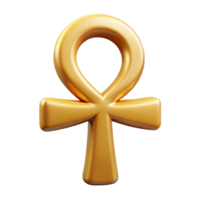 remarkable rustic Ankh, Egyptian symbol of life, hieroglyphic, NO BACKGROUND with Transparent Background. precision png