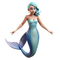 nostalgic sumptuous Mermaid, half-human, half-fish, beautiful, NO BACKGROUND with Transparent Background. high resolution png