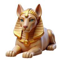 intense serene Sphinx, enigmatic creature, riddle-posing, NO BACKGROUND with Transparent Background. perfect clarity png