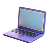 playful extraordinary Laptop with blank screen NO BACKGROUND with Transparent Background. fine detail png