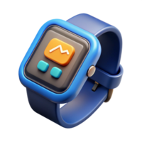 unforgettable geometric Smartwatch displaying fitness data NO BACKGROUND with Transparent Background. professional png