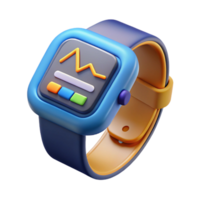harmonious glorious Smartwatch displaying fitness data NO BACKGROUND with Transparent Background. masterfully captured png