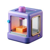 majestoso nostálgico costeiro 3d impressora impressão uma pequeno objeto não fundo com transparente fundo. exclusivo png
