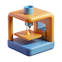 timeless surreal 3D printer printing a small object NO BACKGROUND with Transparent Background. detailed png