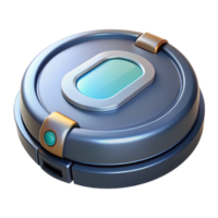 reflective exquisite Robot vacuum cleaner NO BACKGROUND with Transparent Background. high quality png