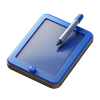 magnificent art deco Tablet computer with stylus NO BACKGROUND with Transparent Background. top-tier png