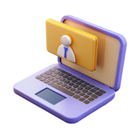 majestic modern Laptop with open lid displaying a conference NO BACKGROUND with Transparent Background. elite png
