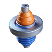 pristine iconic 3D printer extruder nozzle NO BACKGROUND with Transparent Background. png