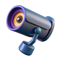 striking ethereal art deco Security camera with night vision enabled NO BACKGROUND with Transparent Background. flawless png