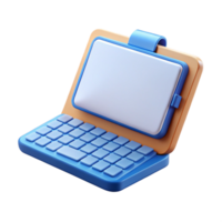 brincalhão espetacular tábua computador com teclado em anexo não fundo com transparente fundo. impecável png