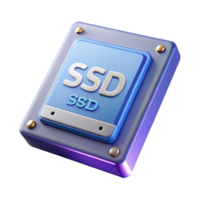 mysterious breathtaking Solid State Drive SSD NO BACKGROUND with Transparent Background. 8K png