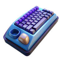 peaceful immaculate Gaming keyboard with wrist rest NO BACKGROUND with Transparent Background. detailed png