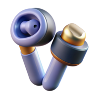 serene mysterious minimalist Wireless earbuds in ear NO BACKGROUND with Transparent Background. impeccable png