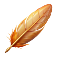 signature classic A realistic rendering of a phoenix feather, NO BACKGROUND with Transparent Background. high resolution png