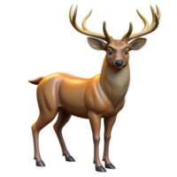 unforgettable nordic A majestic stag with large antlers, NO BACKGROUND with Transparent Background. crisp png