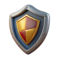 nostálgico dramático uma estilizado ilustração do uma medieval escudo com uma heráldico projeto, não fundo com transparente fundo. exclusivo png