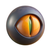 quintessential elegant A realistic rendering of a cat eye with a vertical pupil, NO BACKGROUND with Transparent Background. detailed png